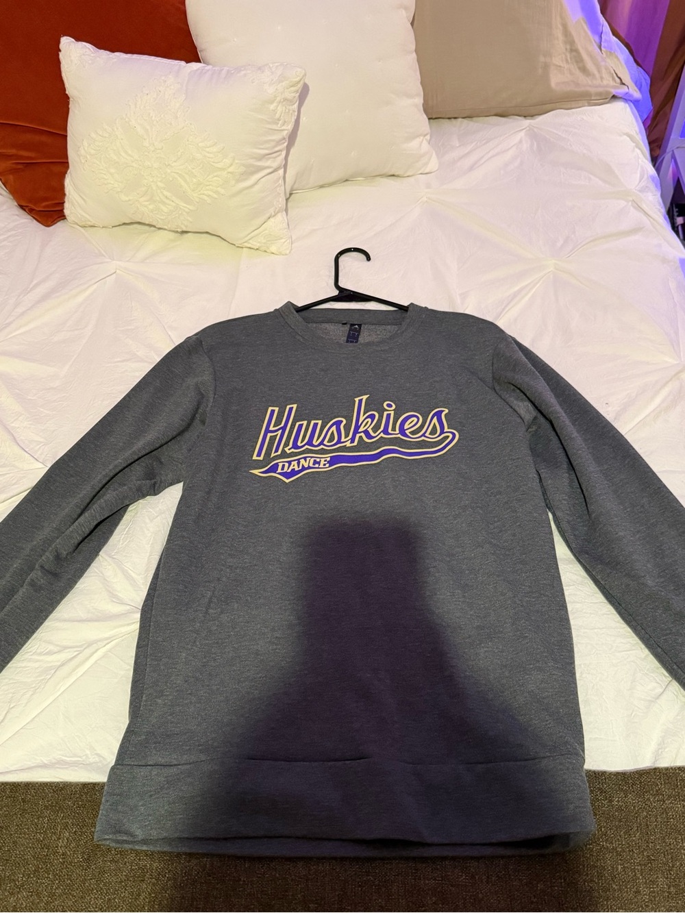 Adidas Gray "Huskies Dance" Crewneck Sweatshirt